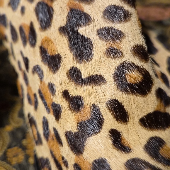 Dolce Vita Real Fur, Cheetah Print Mule,  Slip-On Booties With Western Heel - Picture 2 of 6